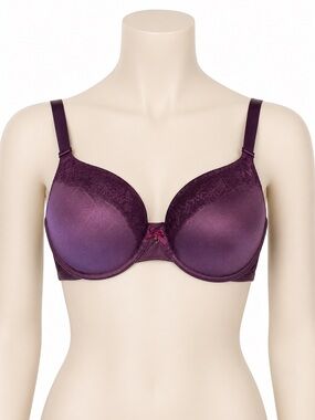 Victoria’s Secret Purple Lace Trim Push Up Bra Underwire Padded Sexy Lingerie